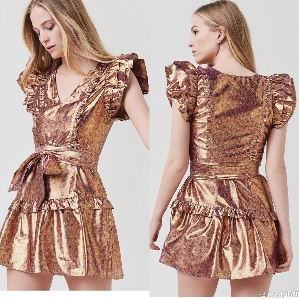LOVESHACKFANCY Zoya Dress In Gold